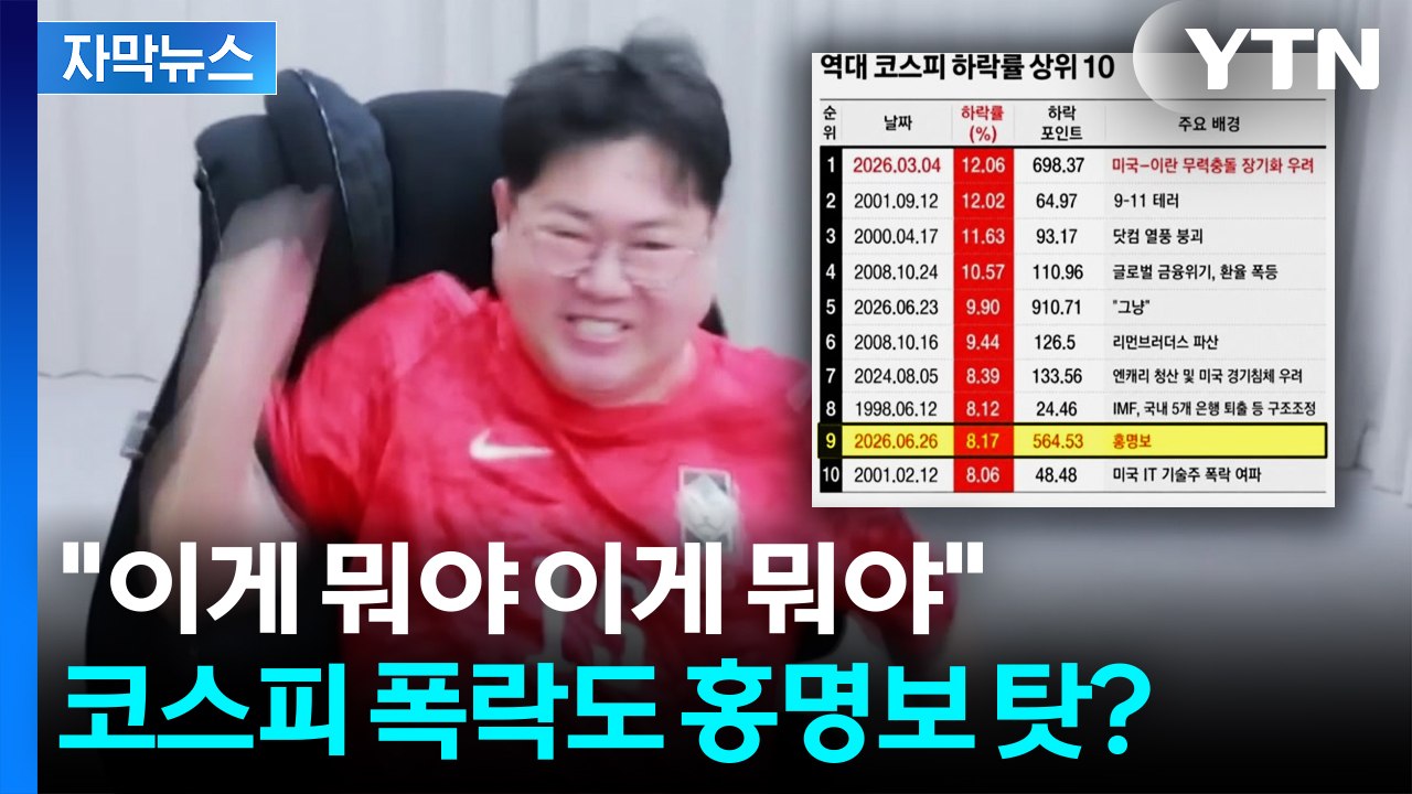 [자막뉴스] 코스피 폭락도 홍명보 탓?...밈으로 번진 공분 / YTN