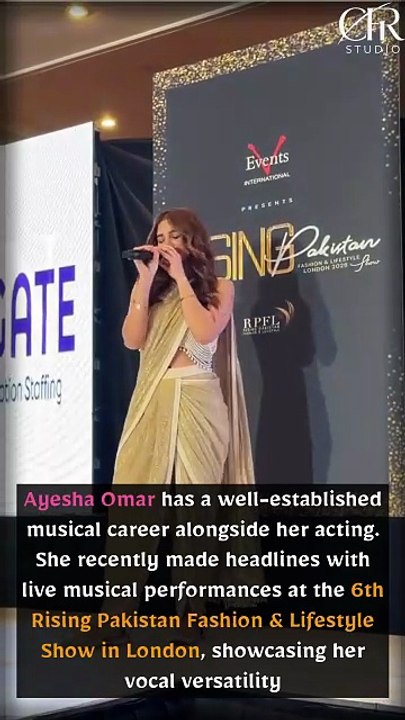Ayesha Omar has a well-established musical career alongside her acting