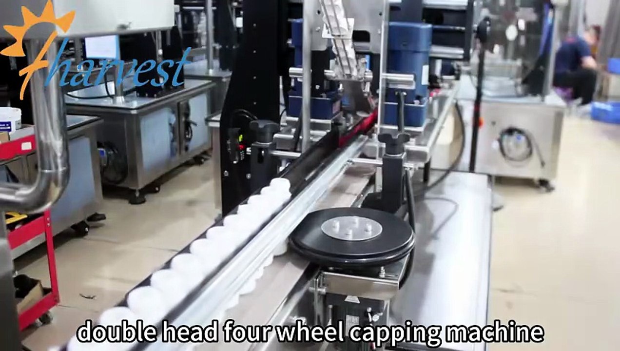 Need a twin-head four-wheel capper for plastic jars – suitable for dry snack pellets or protein powder.