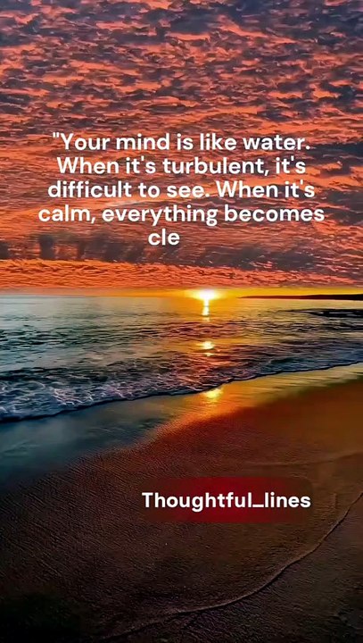 🌅 Your Mind is Like Water | Calming Ocean Sunset Meditation