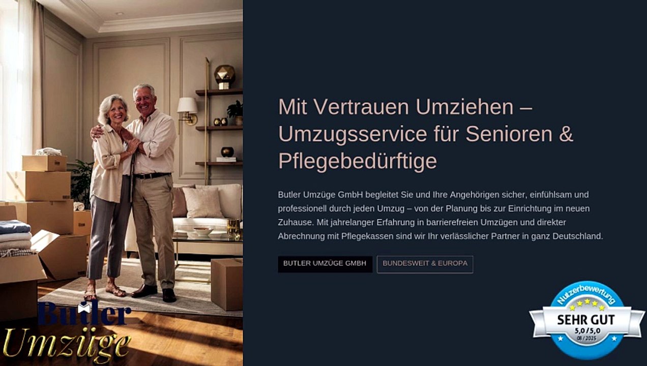 📞Angebote für Umzug Umzugsservice für Senioren und Pflegebedürftige  🚑Butler Umzüge GmbH ➡️Günstig