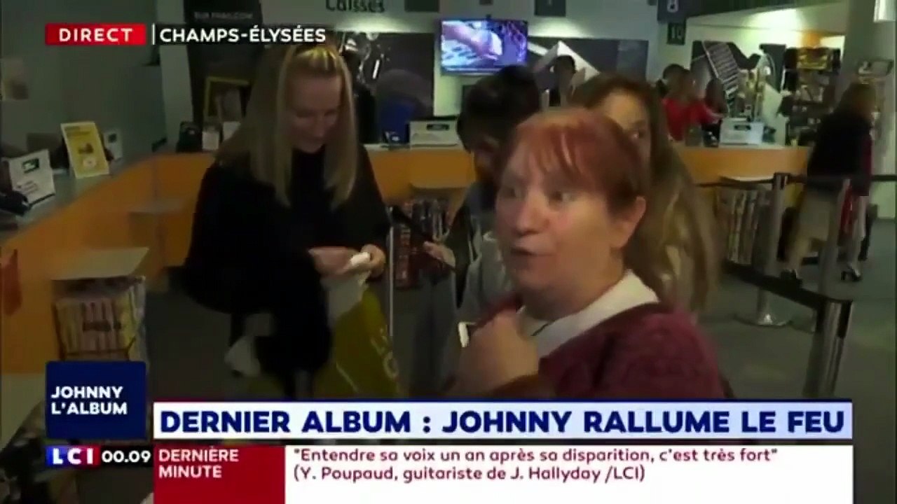 2018 - Johnny Hallyday : Réaction de la première acheteuse de l'album dans l'Édition Spéciale sur LCI (25 Octobre)