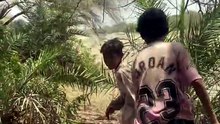 Two children engaged in a playful fight during an argument, expressing strong emotions with raised voices and animated gestures. The scene captures a common childhood disagreement, emphasizing conflict without serious harm.