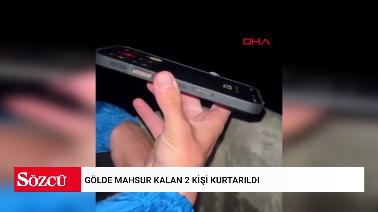 Gölde mahsur kalan 2 kişi kurtarıldı