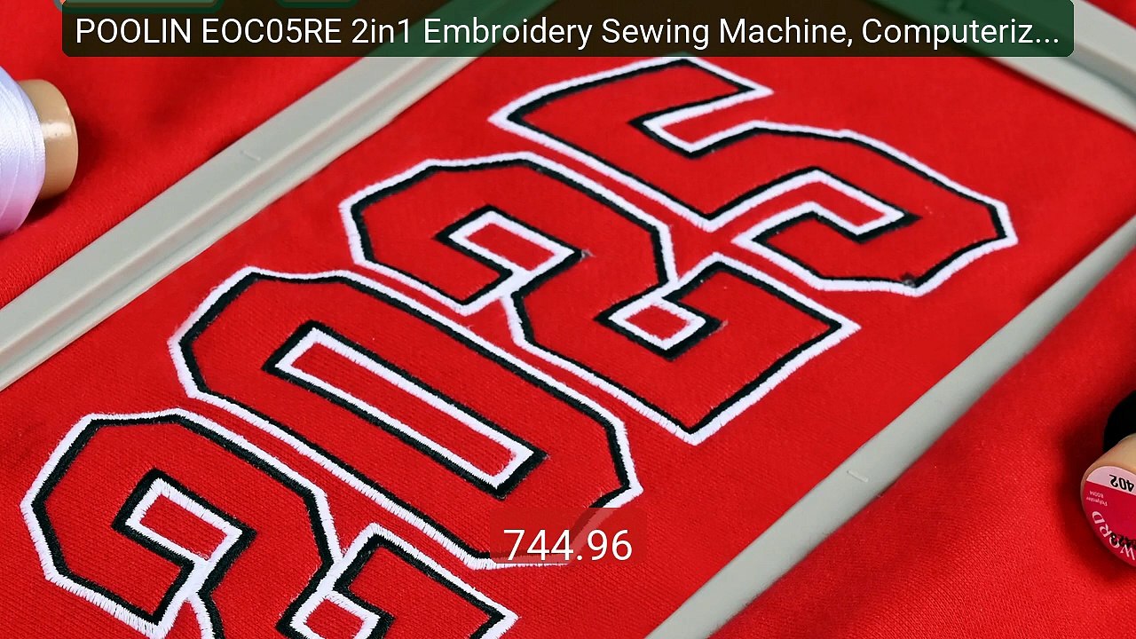 POOLIN EOC05RE 2in1 Embroidery Sewing Machine, Computerized Home Ma... -- Top Rated 2026 | Buy Now!