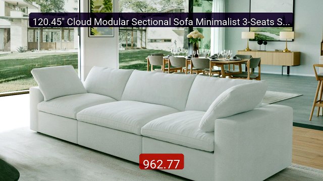 120.45 Cloud Modular Sectional Sofa Minimalist 3-Seats Sof... Top Pick 2026 | Unbeatable Price!