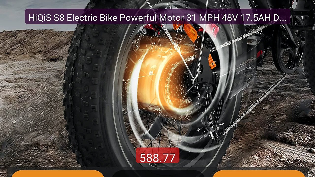 HiQiS S8 Electric Bike Powerful Motor 31 MPH 48V 17.5AH Dual S... -- Best Buy 2026 | Great Quality!