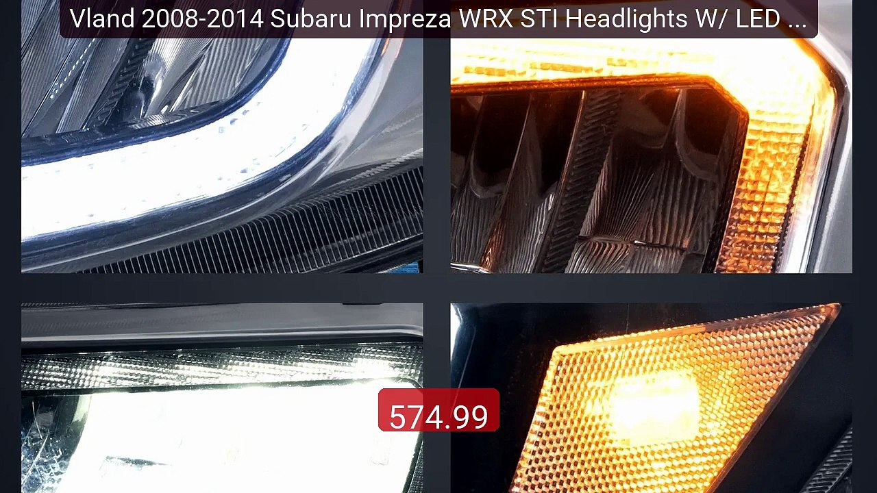 Vland 2008-2014 Subaru Impreza WRX STI Headlights W/ LED Refle... -- Hot Deal 2026 | Limited Offer!