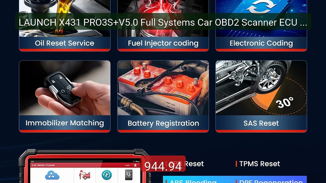 LAUNCH X431 PRO3S+V5.0 Full Systems Car OBD2 Scanner ECU Coding Act... -- Top Rated 2026 | Buy Now!