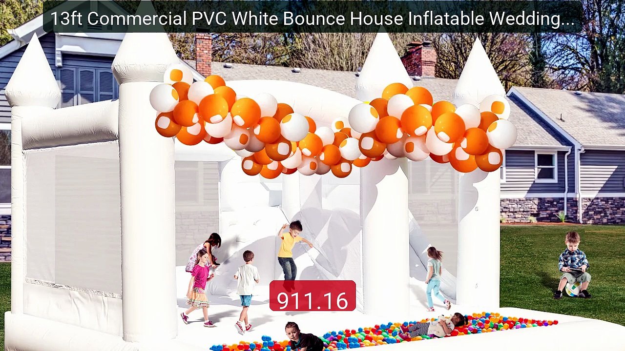 13ft Commercial PVC White Bounce House Inflatable Wedding Castle fo... -- Top Rated 2026 | Buy Now!