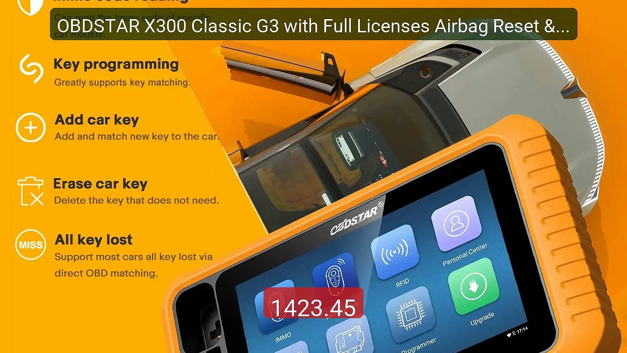 OBDSTAR X300 Classic G3 with Full Licenses Airbag Reset & C... -- Top Pick 2026 | Unbeatable Price!