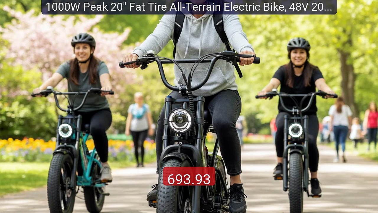 1000W Peak 20" Fat Tire All-Terrain Electric Bike, 48V 20AH D... -- Amazing Value 2026 | Must Have!