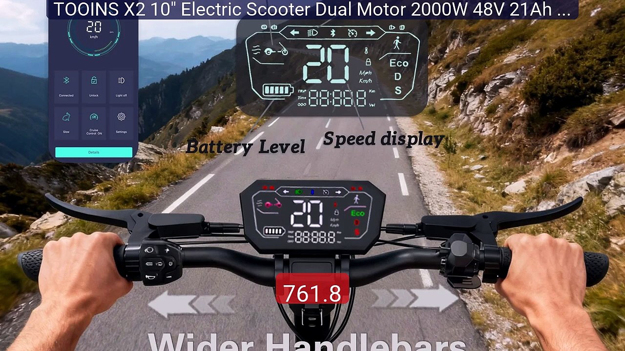 TOOINS X2 10" Electric Scooter Dual Motor 2000W 48V 21Ah Battery -- Top Rated 2026 | Buy Now!
