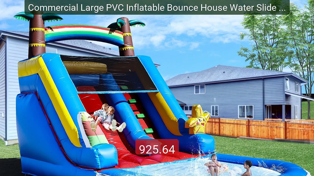 Commercial Large PVC Inflatable Bounce House Water Slide Splash Poo... -- Top Rated 2026 | Buy Now!