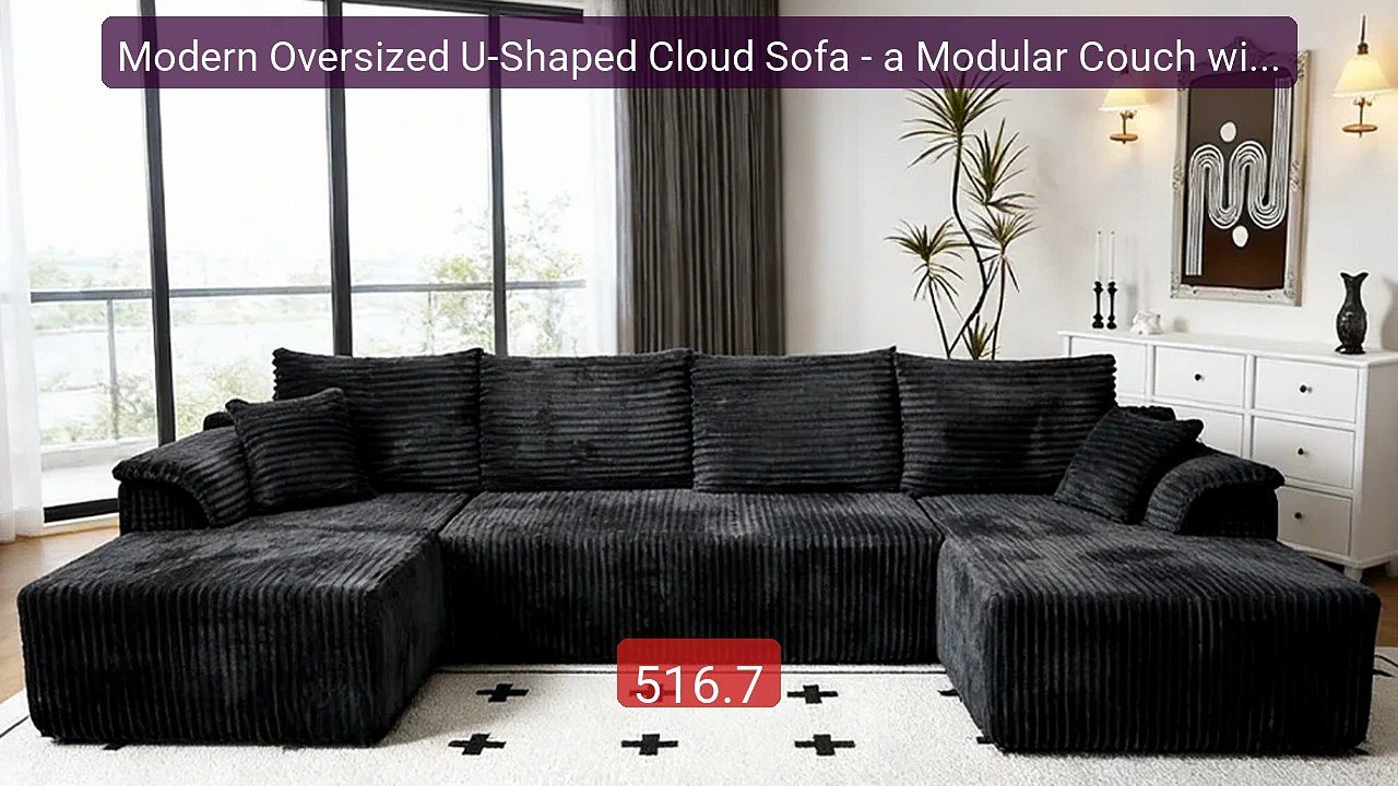 Modern Oversized U-Shaped Cloud Sofa - a Modular Couch with... -- Top Pick 2026 | Unbeatable Price!