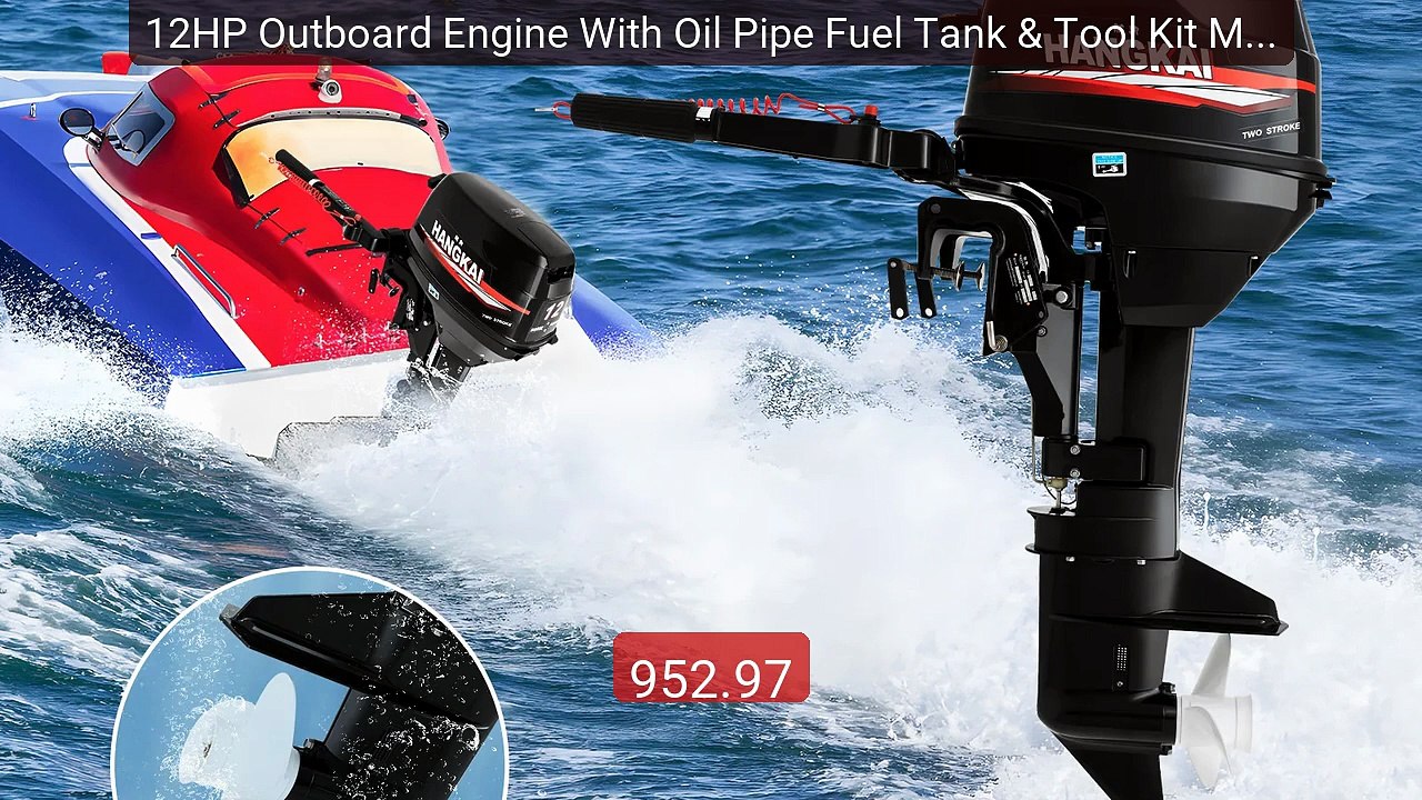 12HP Outboard Engine With Oil Pipe Fuel Tank &...