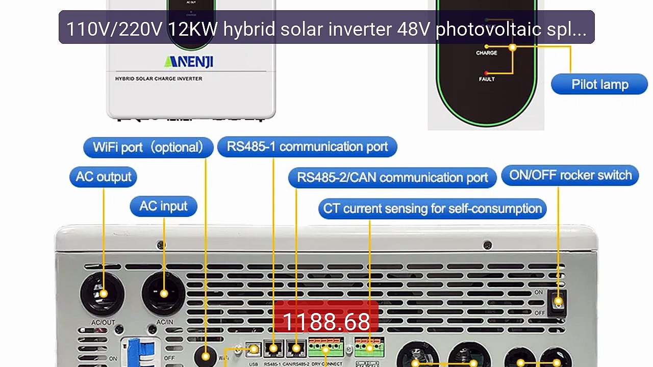 110V/220V 12KW hybrid solar inverter 48V photovoltaic split in... -- Hot Deal 2026 | Limited Offer!
