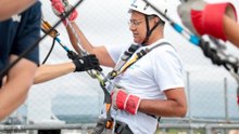Heart attack survivor returns to St Helier Hospital to complete charity abseil