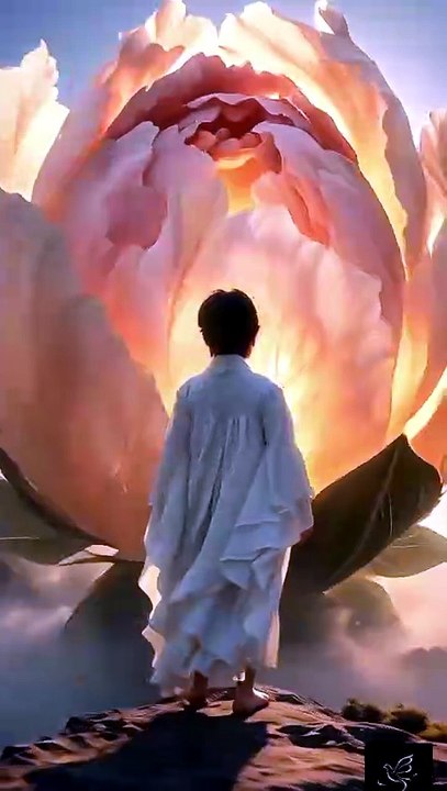 A Tiny Child Enters a World Where Flowers Are Bigger Than Mountains