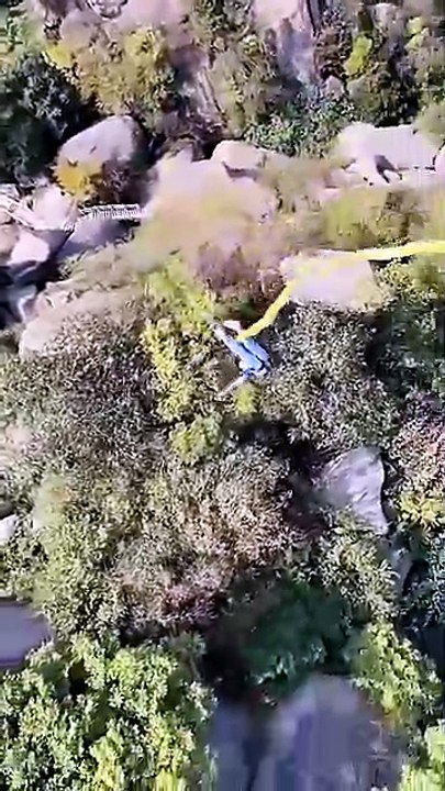 Bungee 🥱Jumping With Rope In Beautiful Place Adventures #bungeejumping  #shorts #vlog -