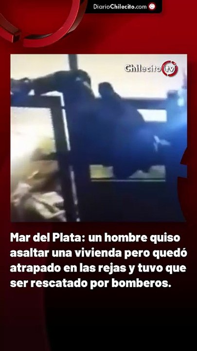 Mar del Plata: un hombre quiso asaltar una vivienda pero quedó atrapado en las rejas y tuvo que ser rescatado por bomberos.