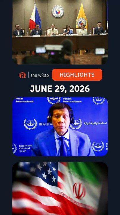 Today’s headlines: Sara Duterte, Rodrigo Duterte, US-Iran war | The wRap | June 29, 2026