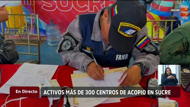 Voluntarios del principal centro de acopio de Sucre continúan recibiendo y organizando insumos