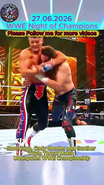 WWE Night of Champions 2026 Highlights: Cody Rhodes vs. Gunther vs. Sami Zayn | Undisputed WWE Title Triple Threat Match