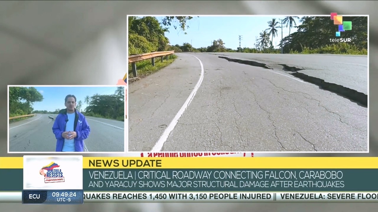 Venezuela | Roadway connecting Falcon, Carabobo & Yaracuy critically damaged after quakes