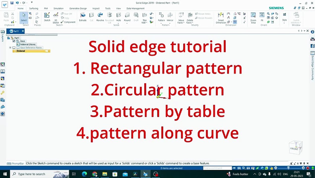 45. solid edge pattern all