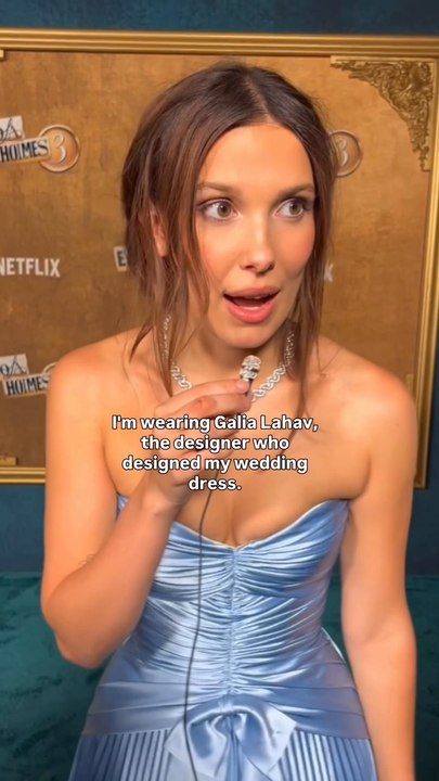 Millie Bobby Brown Wears Her Wedding Dress Designer on the Red Carpet