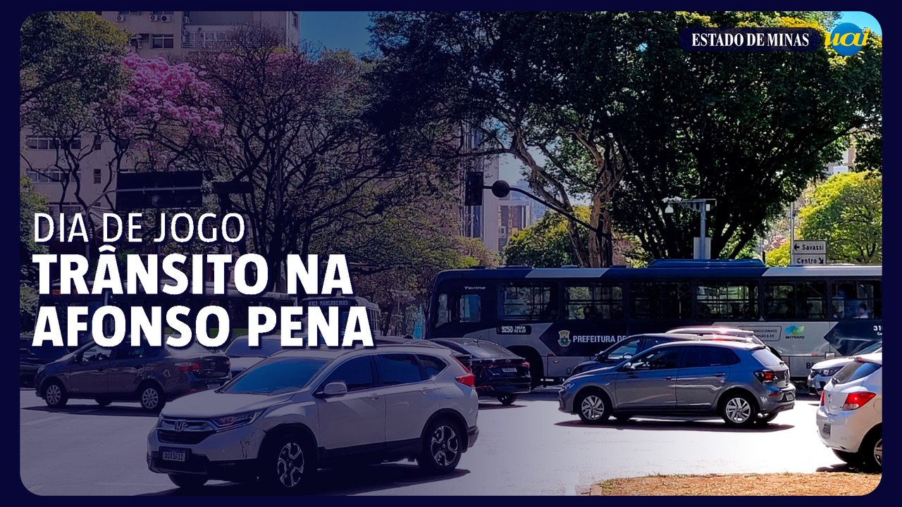 Trânsito na Afonso Pena em dia de jogo do Brasil