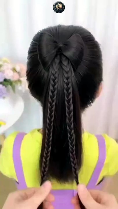 Amazing Heatless Hair Bow Hack #CoeffureEnfant #CoiffureFillette #NoeudCheveux #TutoCoiffure #CoiffureSimple #CoiffureEcole #AstuceCheveux #ChignonMignon #TresseFillette