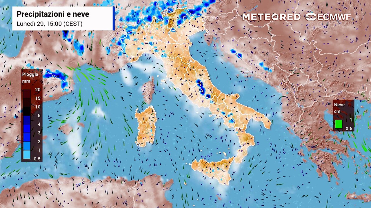 Probabilità di temporali