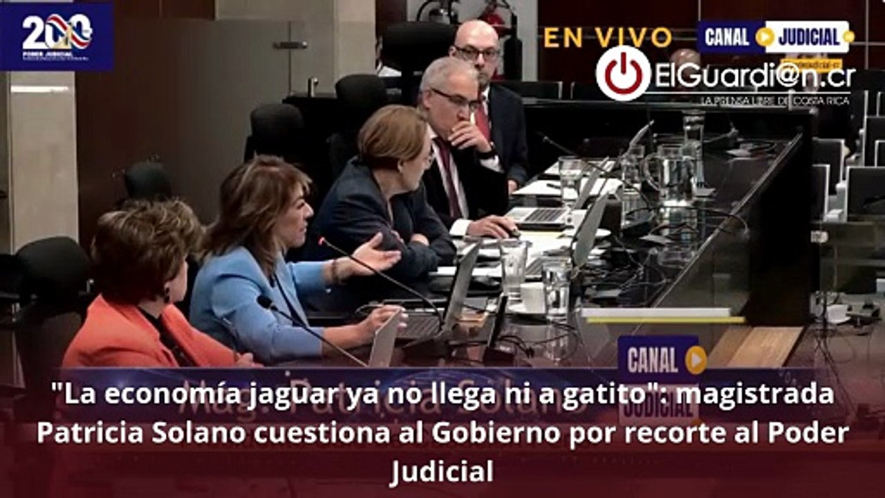 "La economía jaguar ya no llega ni a gatito": magistrada Patricia Solano cuestiona al Gobierno por recorte al Poder Judicial