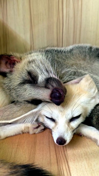 Watch This Fennec Fox and Palm Civet Cuddle Like No Other! || ItsNowViral