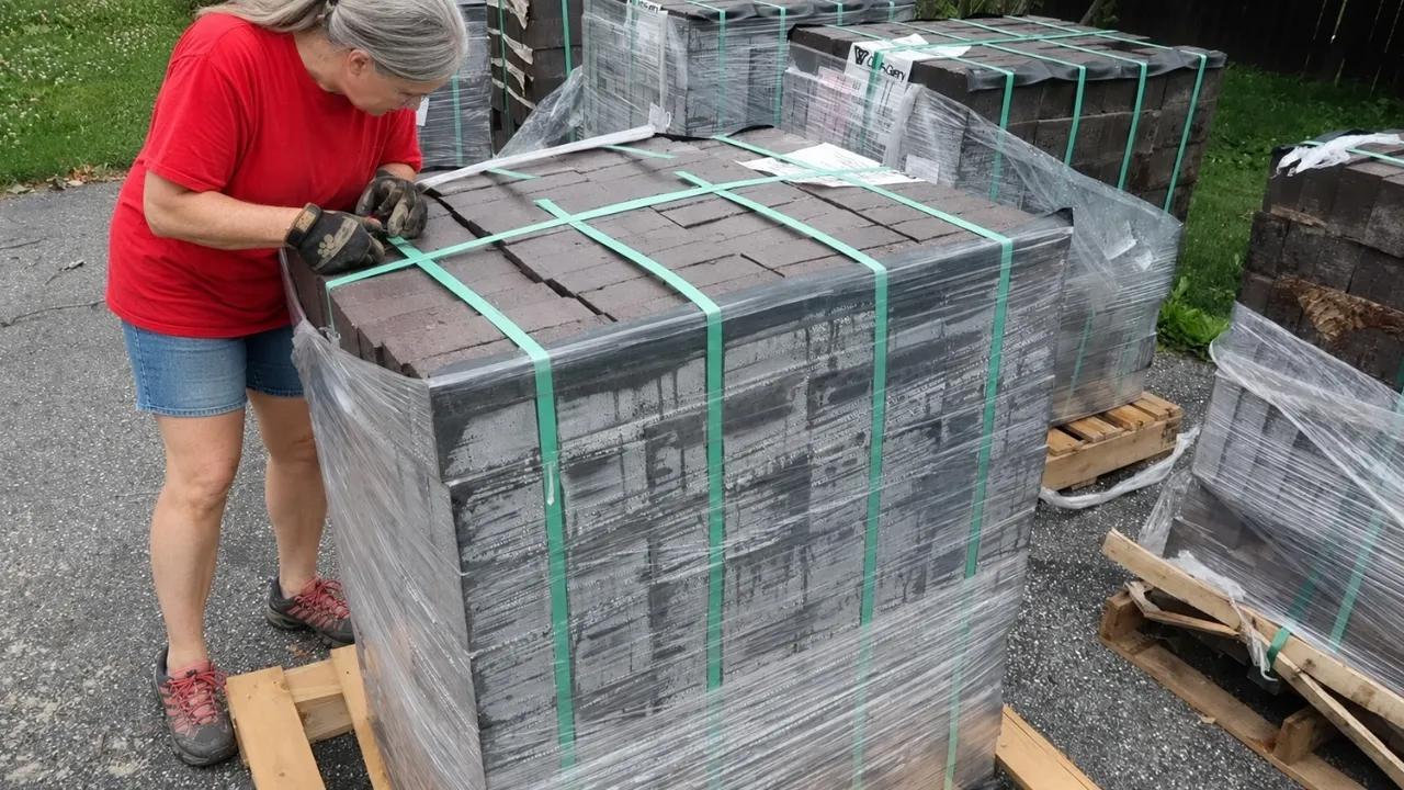 Elle transforme une pile de pavés en une œuvre d’art dans son jardin !