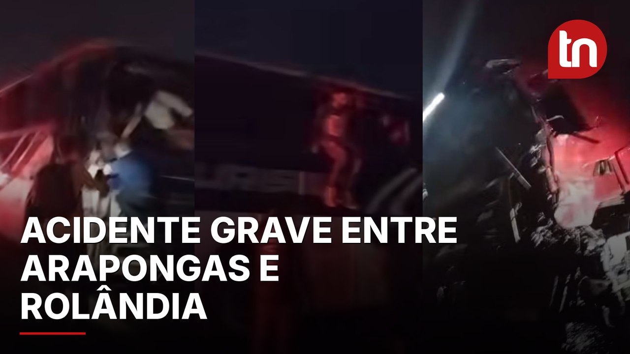 Ônibus e caminhão colidem frontalmente na BR-369 e mobilizam resgate