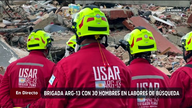 La Guaira | Brigada USAR ARG-13 brindan apoyo para el rescate y búsqueda de las personas afectadas