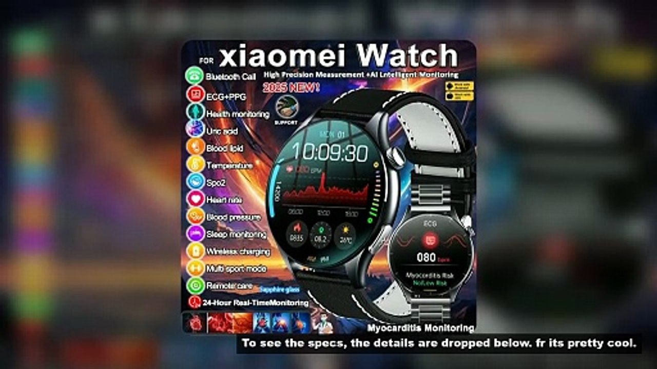 2025 NEW GUHUAVMI Health Care ECG+PPG Smart Watch Precise Blood Lipids Pressure Body Analysis Voice