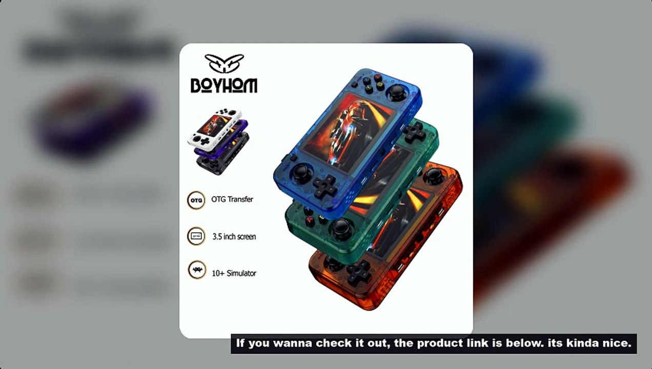 128G 20000 +Games R36H Retro Handheld Game Console, Horizontal Console with 2 Joysticks,3000mAh Batt
