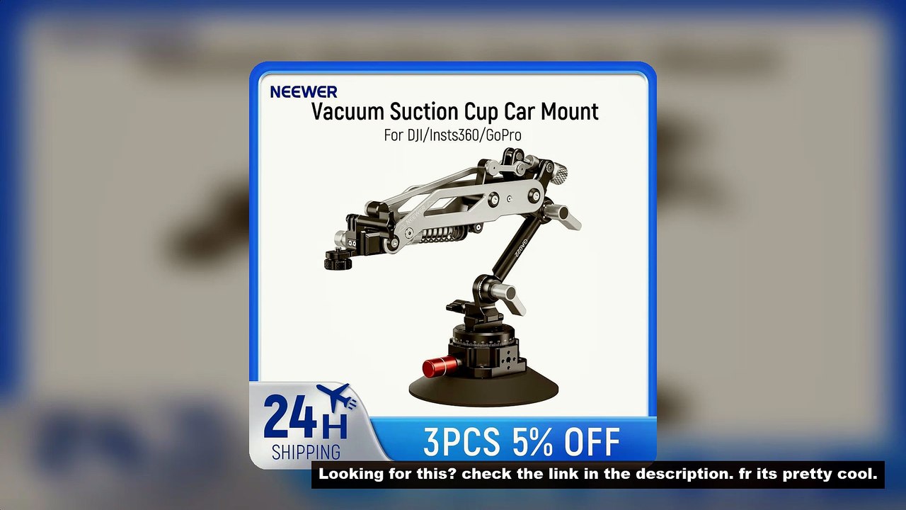 NEEWER Vacuum Suction Cup Car Mount for Action Camera with Hydraulic Boom Arm For DJI Osmo Pocket 3