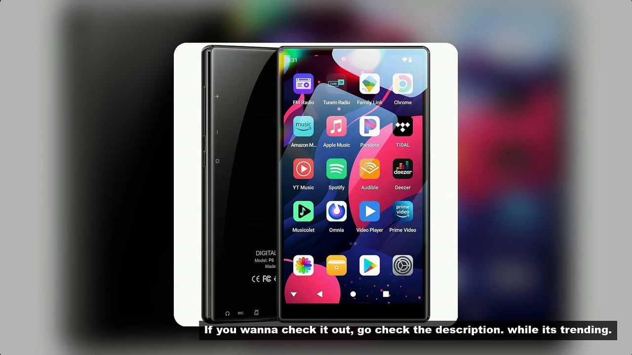 96GB (64GB+32GB) Android 13 OS MP3 & MP4 Players with Bluetooth and WiFi,  5" Touchscreen and Speake