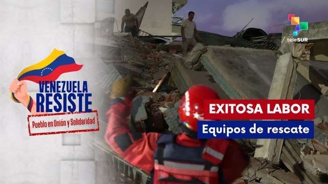 Rescatistas continúan labores tras cinco días de los terremotos en Venezuela