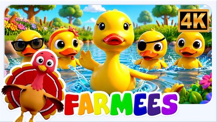 Five Little Ducks | Nursery Rhymes & Kids Songs | Farmees | Baby Songs for Children