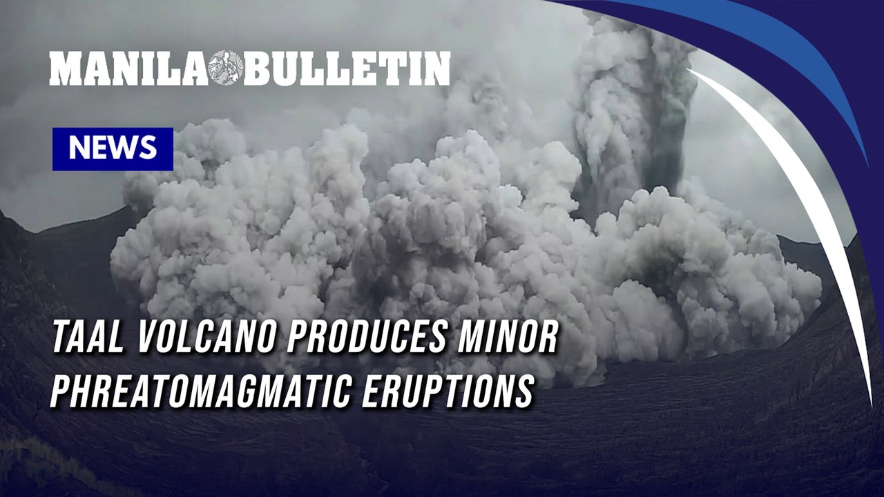 Taal Volcano produces minor phreatomagmatic eruptions