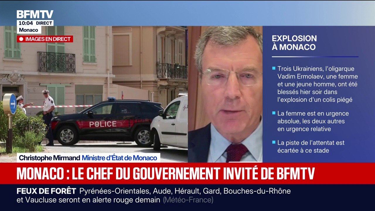 Explosion à Monaco: "La femme est en état critique, ses jours sont en danger", affirme le ministre d'État de la principauté