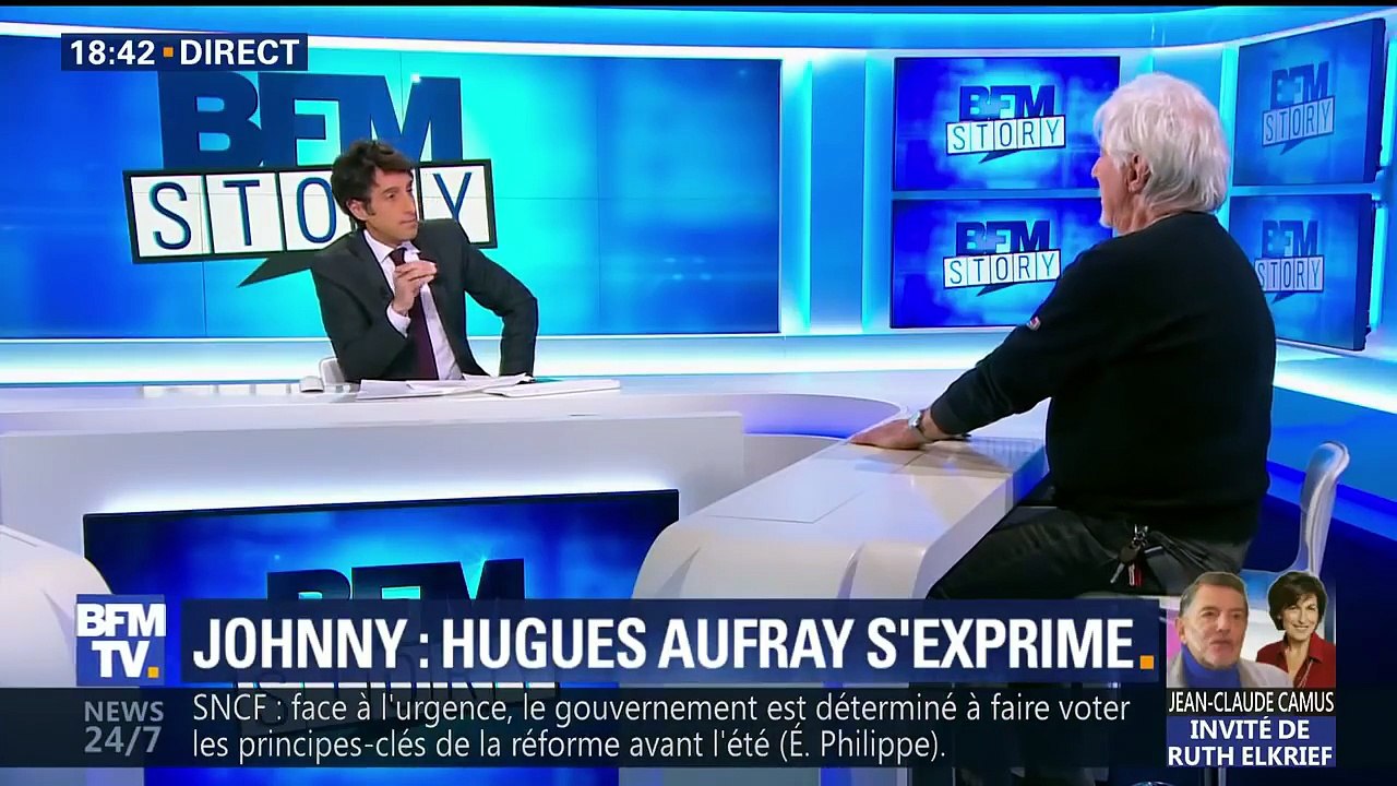 2018 - Johnny Hallyday : Hugues Aufray s'exprime sur son ami et son héritage dans BFM Story (26 Février)