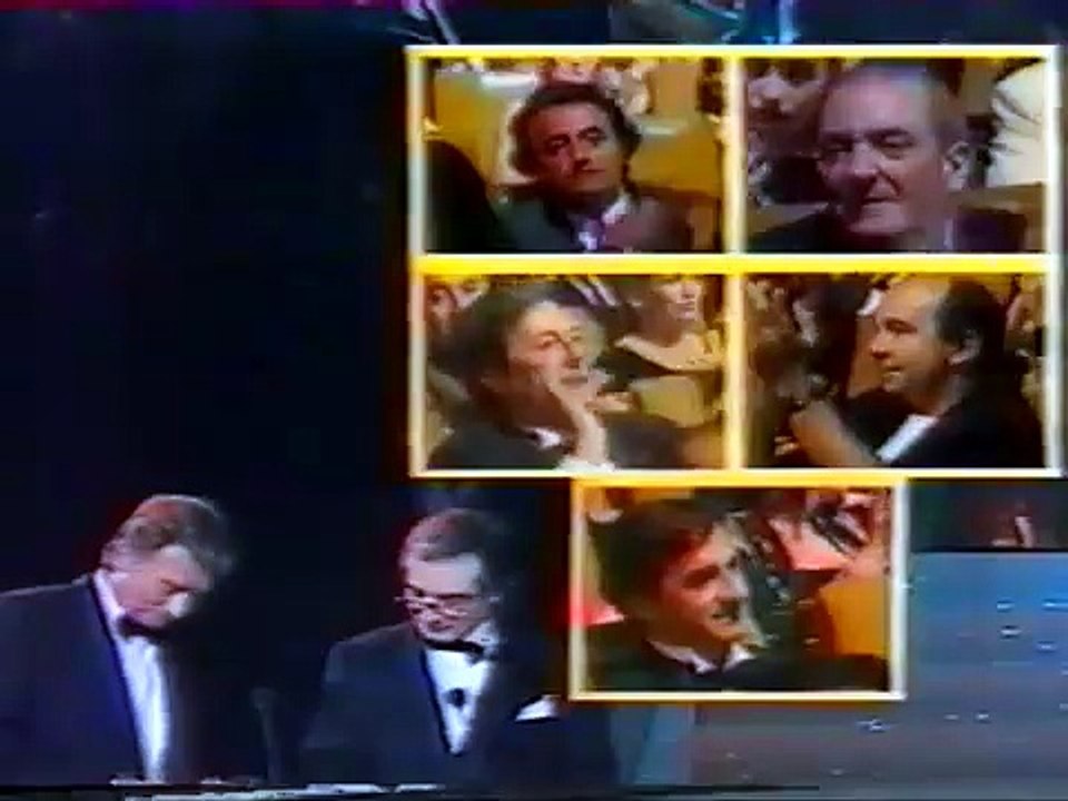 1988 - Johnny Hallyday aperçu lors de La Nuit des César sur Antenne 2 (12 Mars)