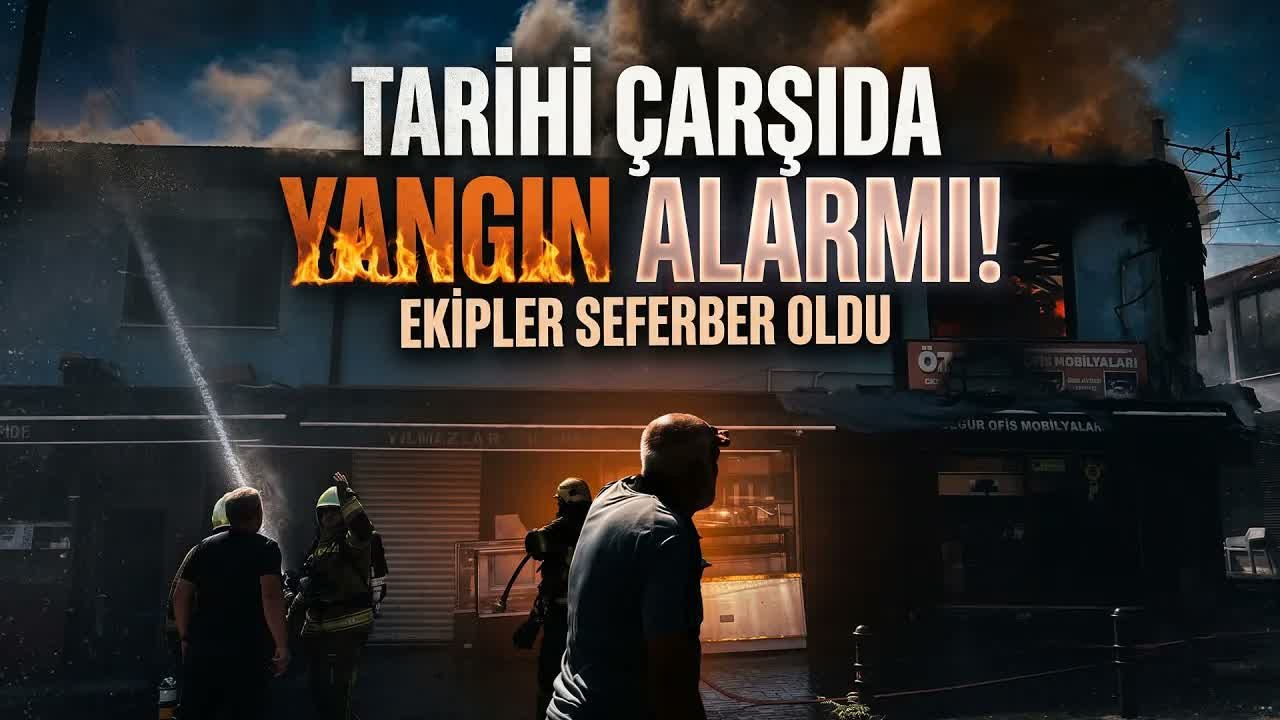 Bursa'nın Tarihi Çarşısında Korkutan Yangın! Siyah Dumanlar Gökyüzünü Kapladı